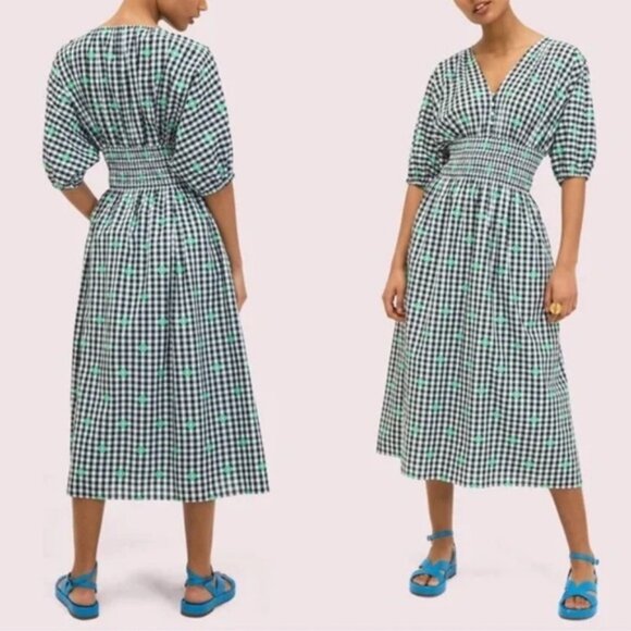 Kate Spade Gingham Voile Mid Dress Size Small - Picture 1 of 5
